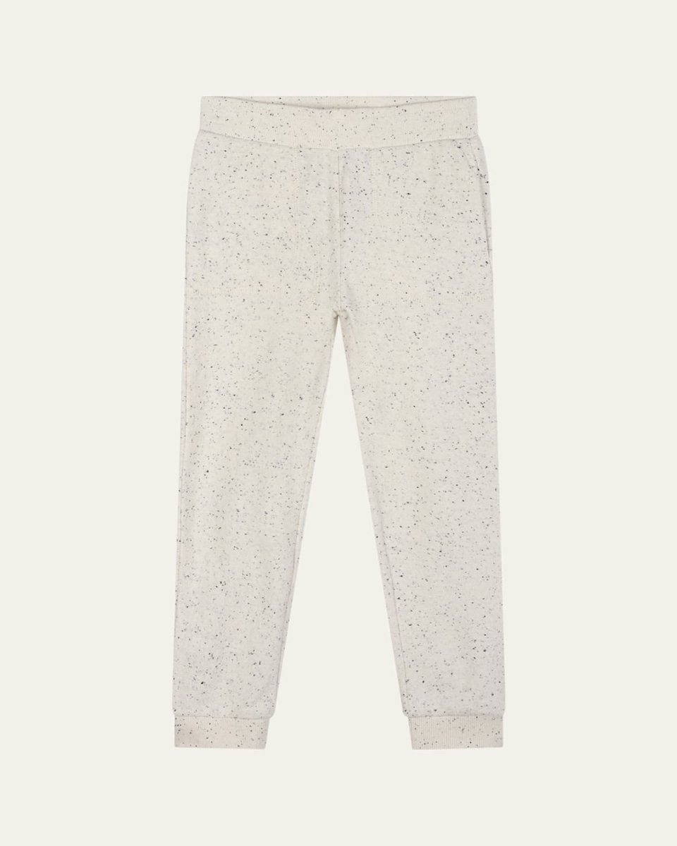 Kid's Speckled Logo-Embroidered Sweatpants, Size 2-5